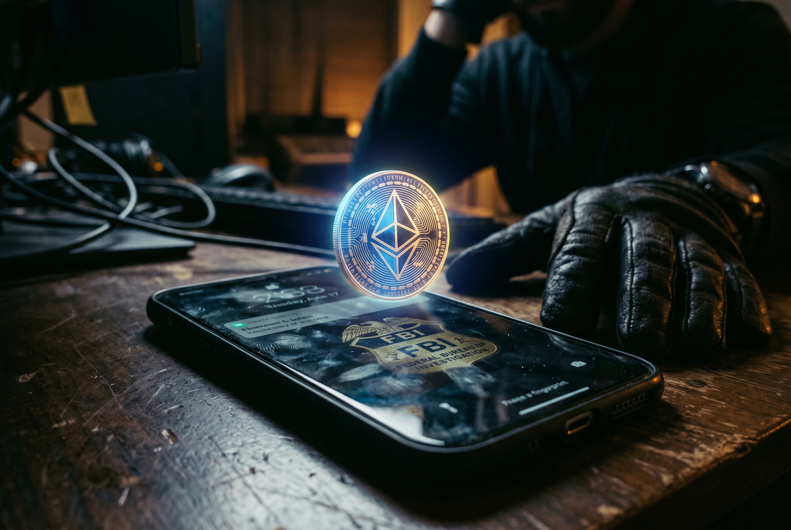 NexFundAI — FBI crypto sting operation illustration